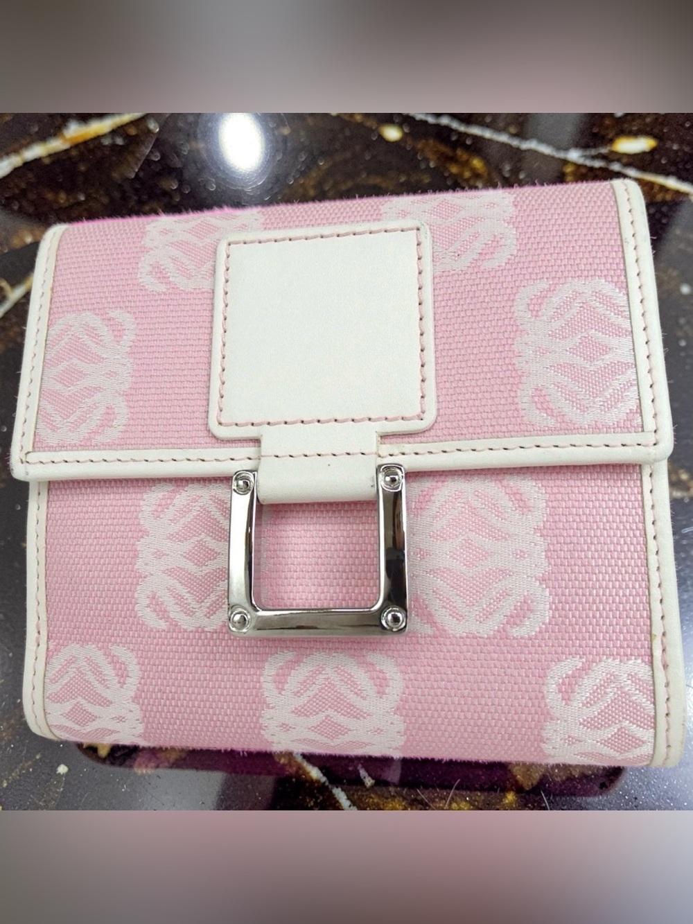 Loewe Pink Anagram Bifold Wallet 🤩🌸